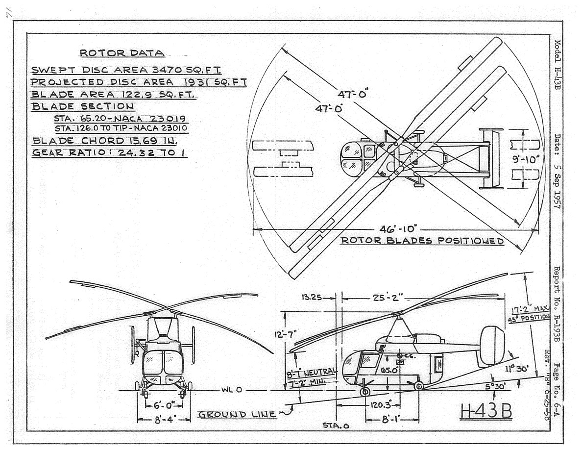 H43B DRAWING Kaman Report R193B 05Sep57